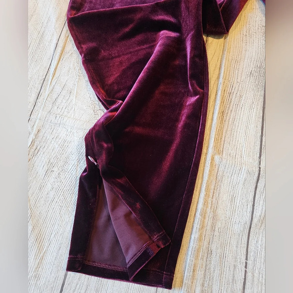 Talbots Plus •Size 22W• Pull On Velveteen Burgundy Pants Career Casual •New Tag• - Picture 3 of 11